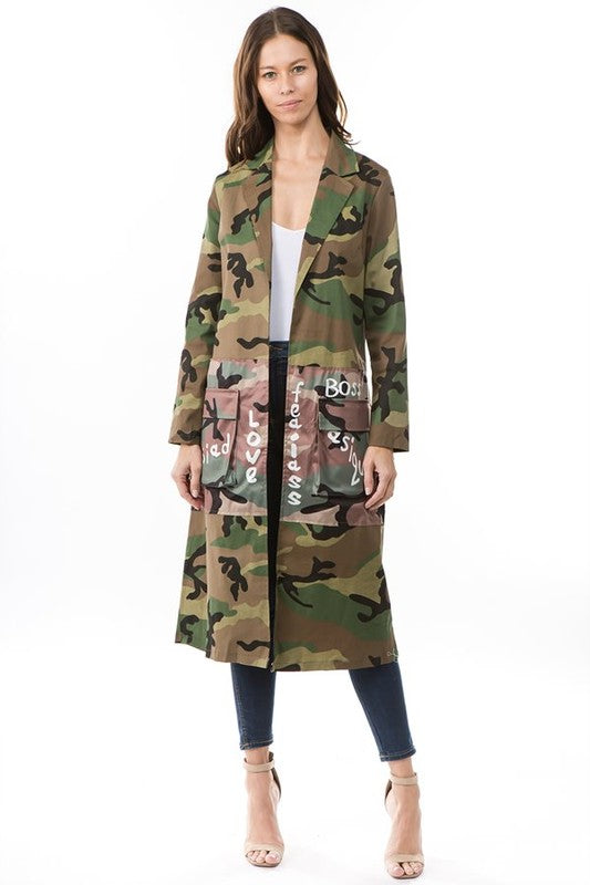 WOMEN FASHION CAMOFLAGE JACKETS