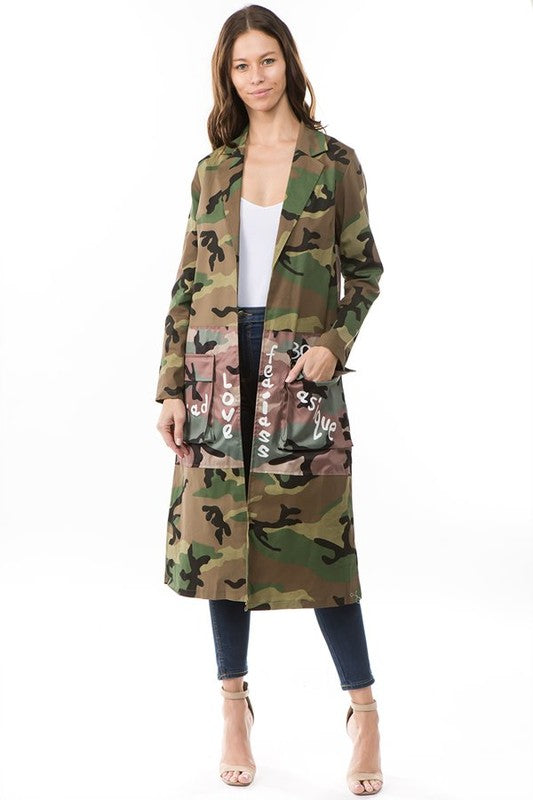 WOMEN FASHION CAMOFLAGE JACKETS