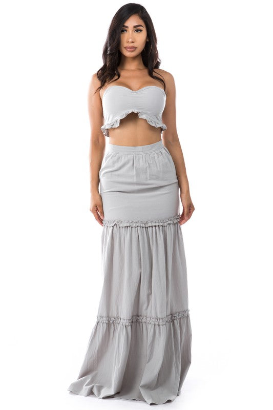 WOMEN SUMMER FASHION 2PC DRESS SET
