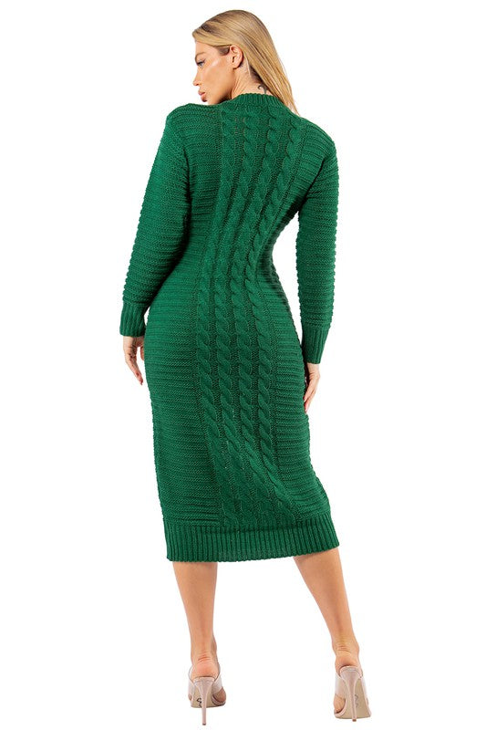 WOMEN FASHION LONG MAXI SWEATER DRESS