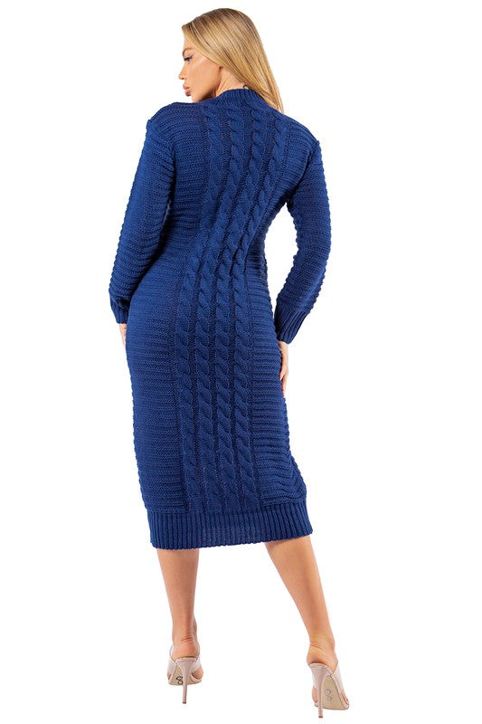 WOMEN FASHION LONG MAXI SWEATER DRESS