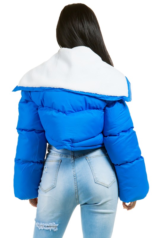 WOMEN FASHION PUFFER FUZZY TRDDY JACKET