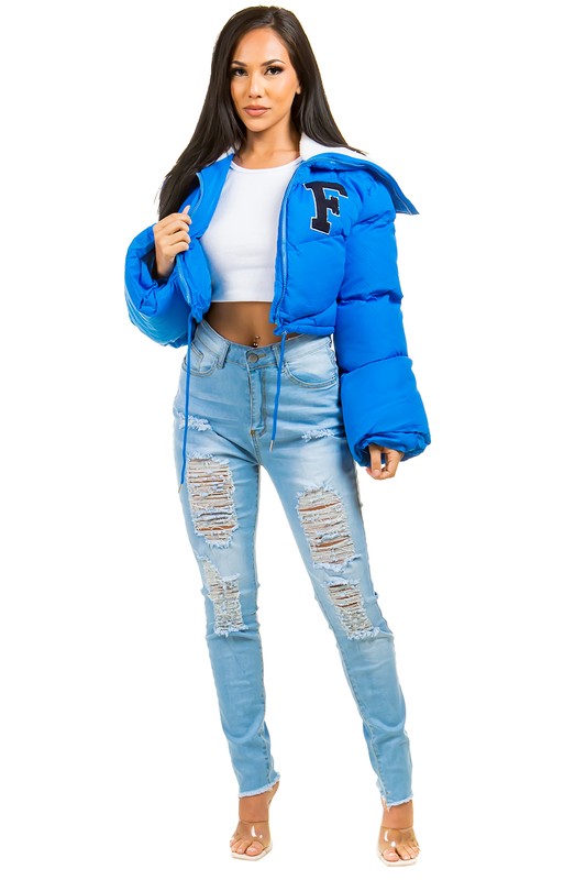 WOMEN FASHION PUFFER FUZZY TRDDY JACKET