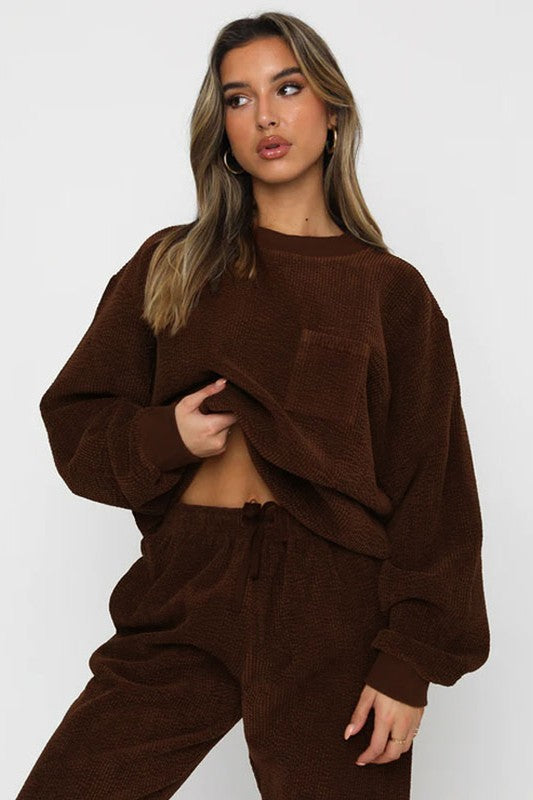 WOMEN TWO PIECE CORDUROY WESTERN SET