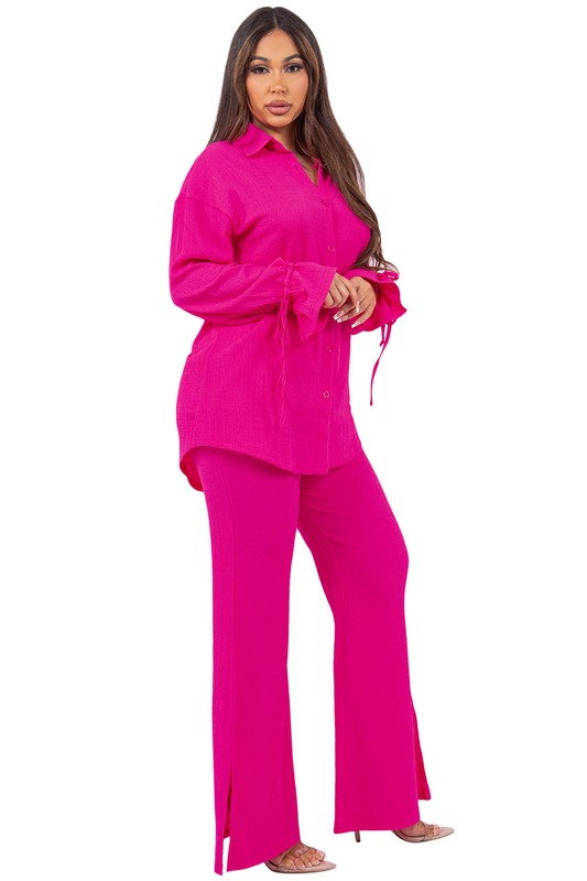 WOMEN FASHION TWO PIECE PANT SET