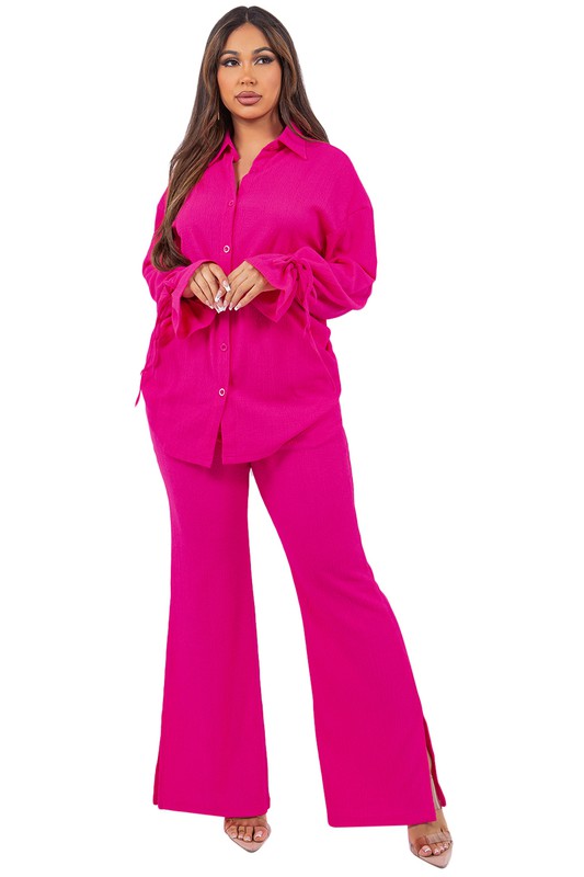 WOMEN FASHION TWO PIECE PANT SET