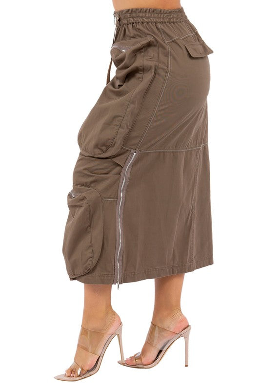 WOMEN FASHION LONG MAXI TWO WAY SKIRT