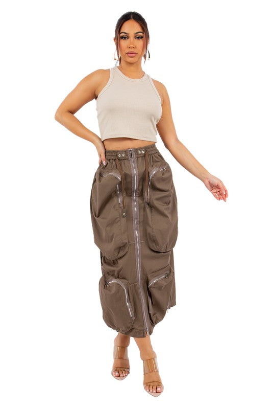 WOMEN FASHION LONG MAXI TWO WAY SKIRT
