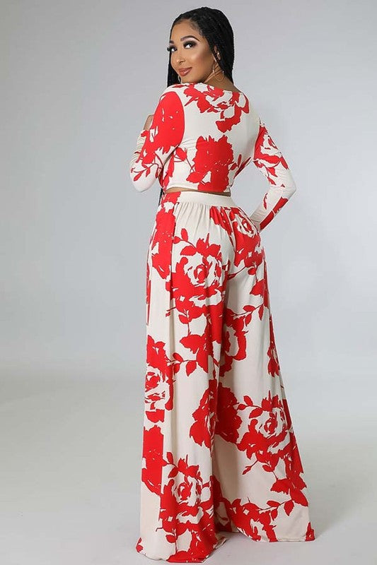 WOMEN SEXY TWO PIECE SET TOP AND PANT