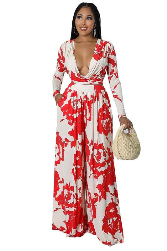 WOMEN SEXY TWO PIECE SET TOP AND PANT