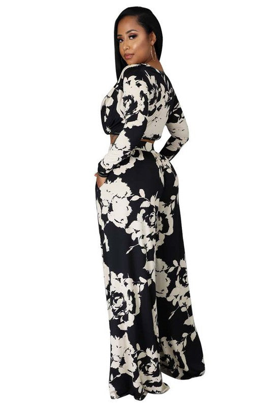 WOMEN SEXY TWO PIECE SET TOP AND PANT