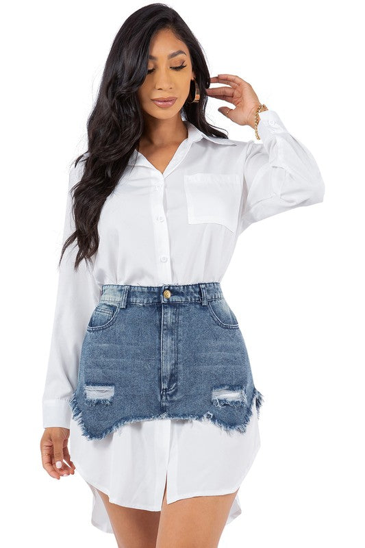 WOMEN FASHION 2PC SHIRT DRESS
