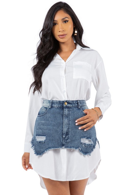 WOMEN FASHION 2PC SHIRT DRESS