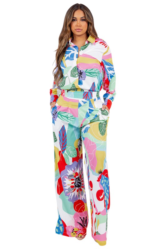 WOMEN FASHION TWO PIECE PANTS SET