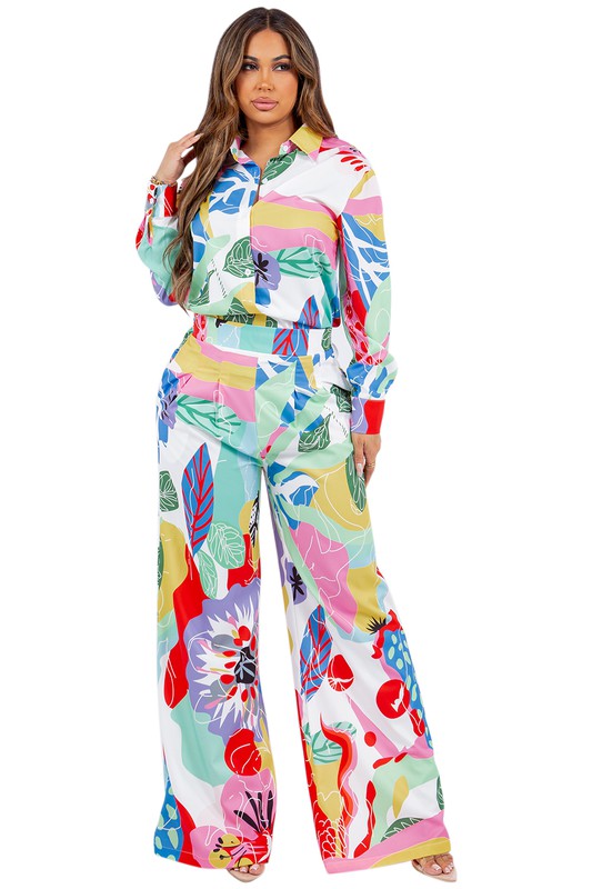 WOMEN FASHION TWO PIECE PANTS SET
