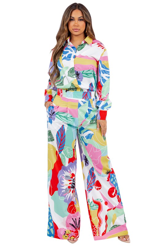 WOMEN FASHION TWO PIECE PANTS SET
