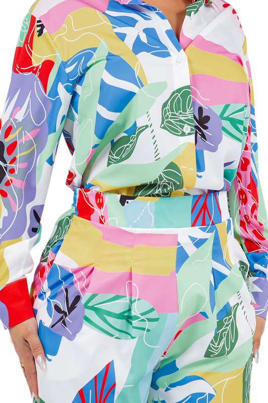 WOMEN FASHION TWO PIECE PANTS SET