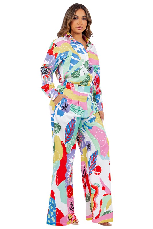 WOMEN FASHION TWO PIECE PANTS SET