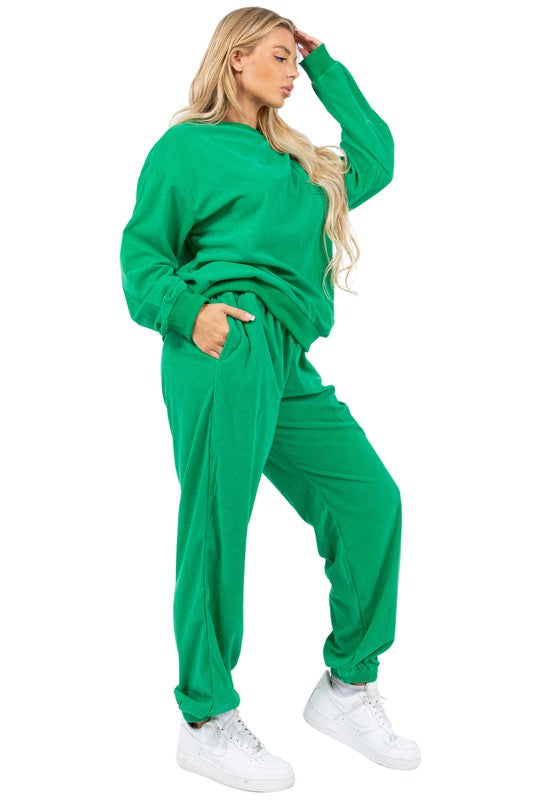 WOMEN TWO PIECE CORDUROY WESTERN SET