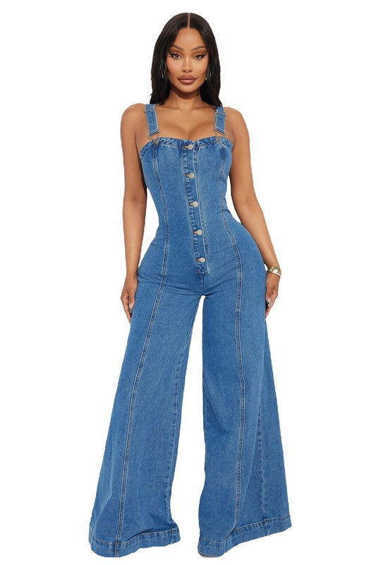 WOMEN FASHION DENIM JUMPSUIT