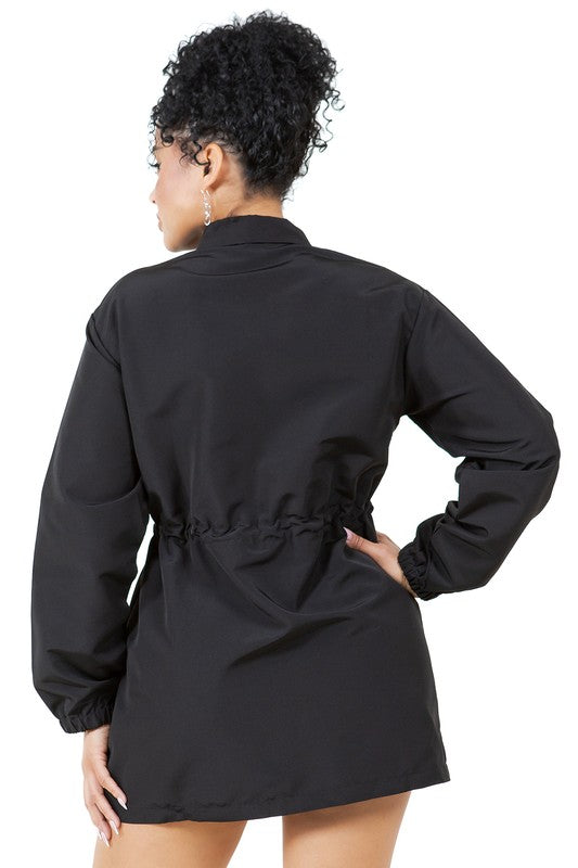 WOMEN FASHION NYLON MINI DRESS