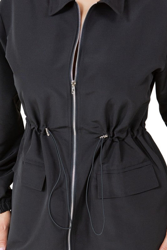 WOMEN FASHION NYLON MINI DRESS