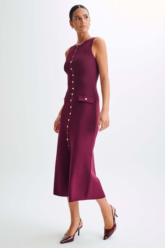WOMEN FASHION LONG MIDI SWEATER DRESS