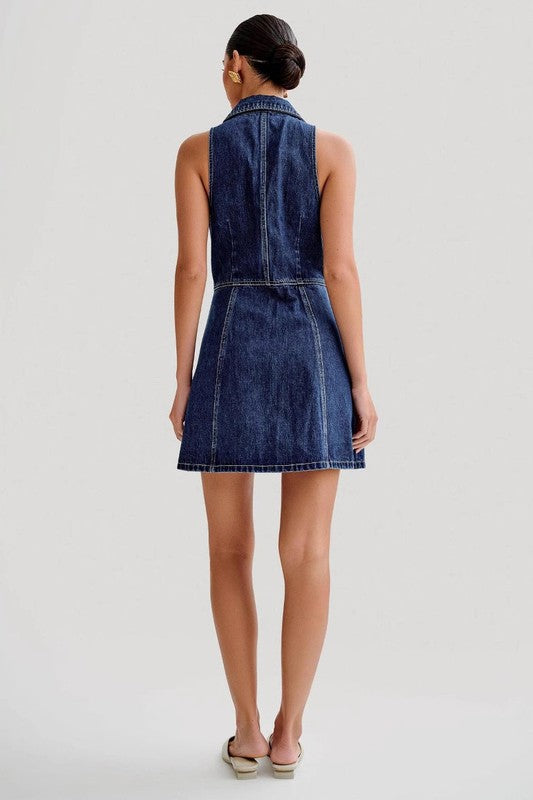 WOMEN FASHION DENIM MINI DRESS
