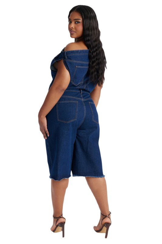 WOMEN FASHION DENIM ROMPER