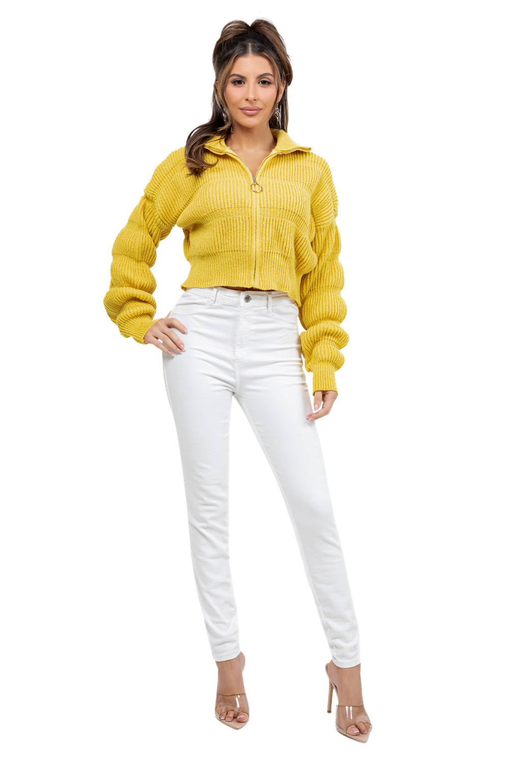 WOMEN FASHION FUZZY CARDIGANS SWEATER