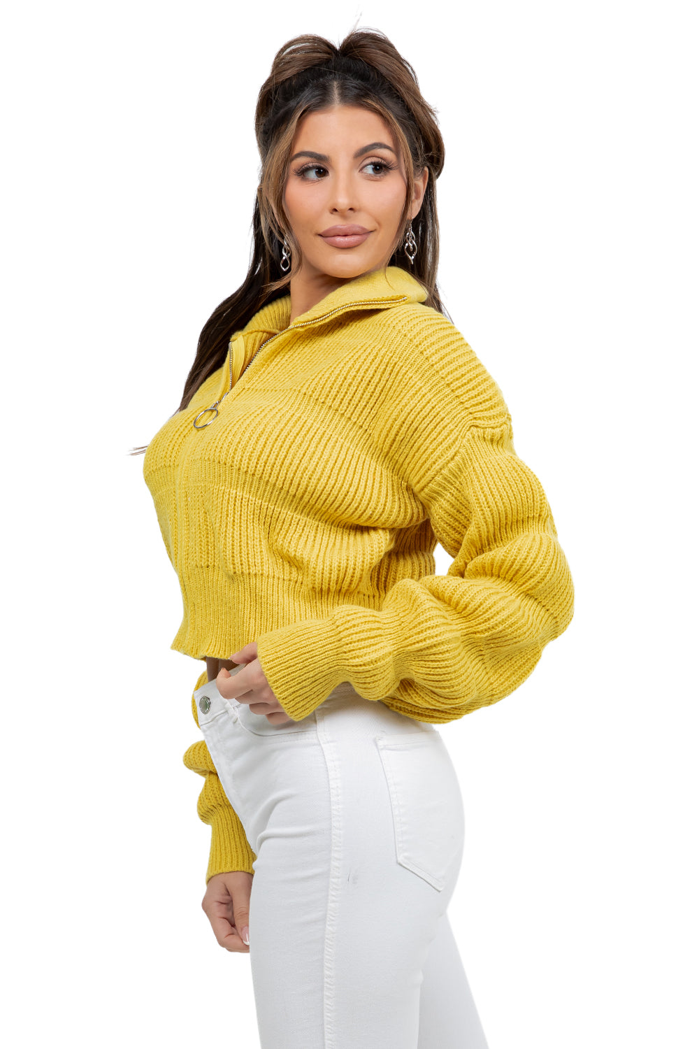 WOMEN FASHION FUZZY CARDIGANS SWEATER