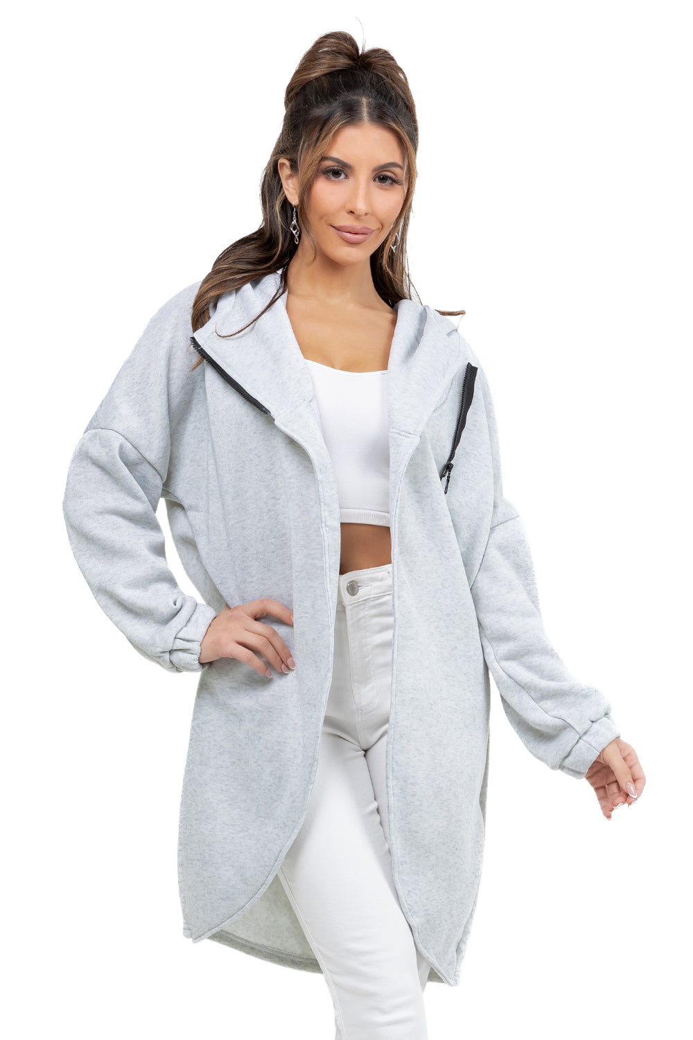 WOMEN FASHION CASUAL HOODIE JACKET