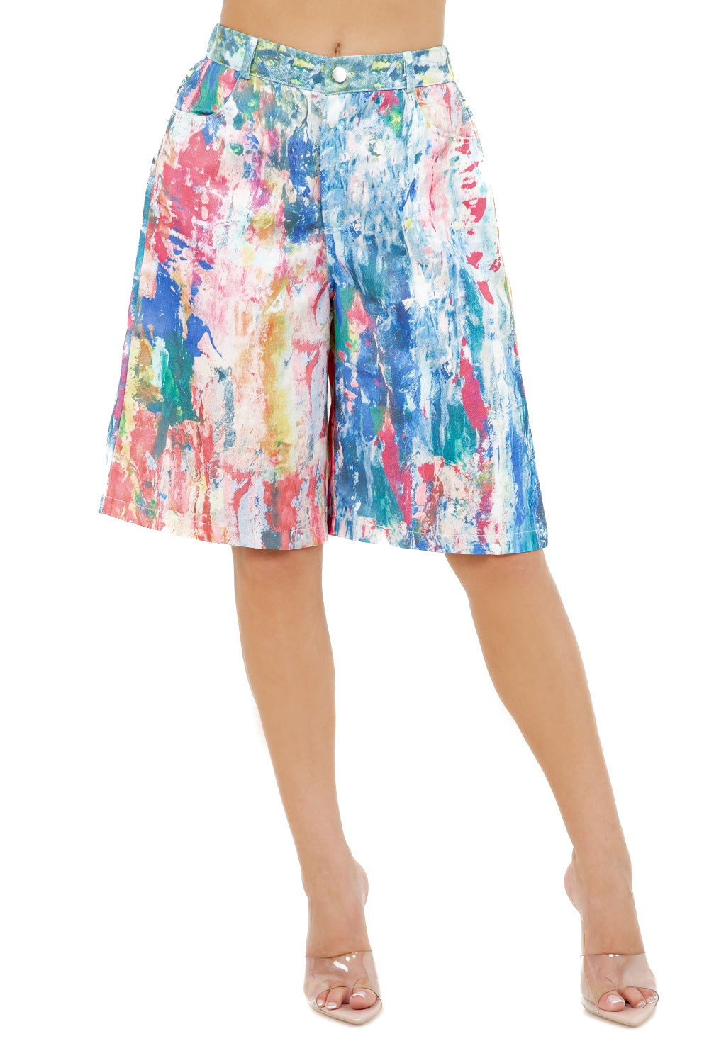 WOMEN FASHION 3D PRINT CASUAL SHORT