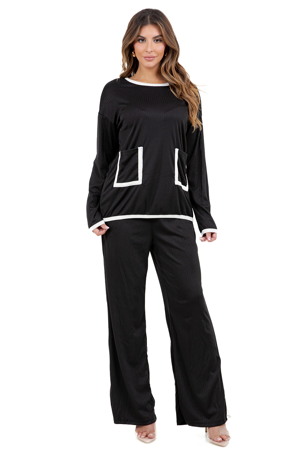 WOMEN FASHION TWO PIECE CASUAL PANT SET