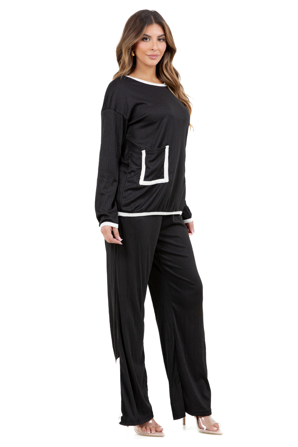 WOMEN FASHION TWO PIECE CASUAL PANT SET
