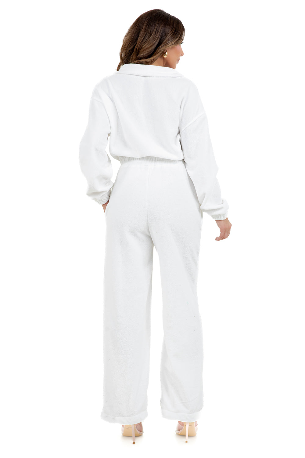 WOMEN FASHION FLEECE CASUAL JUMPSUIT