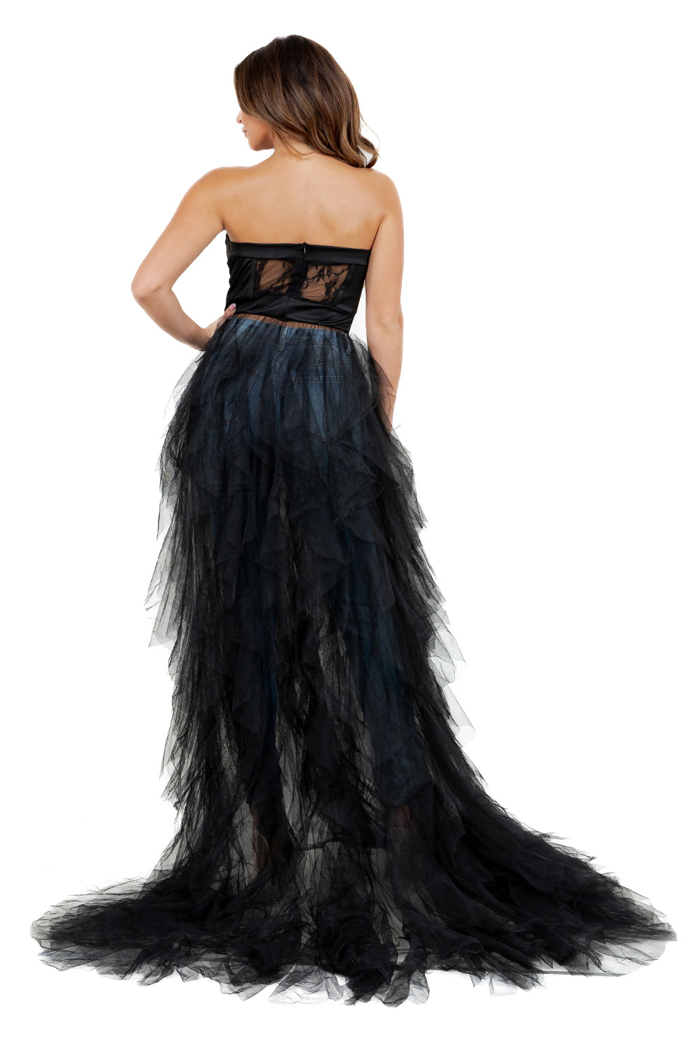 WOMEN FASHION EVENING LONG MAXI MESH DRESS