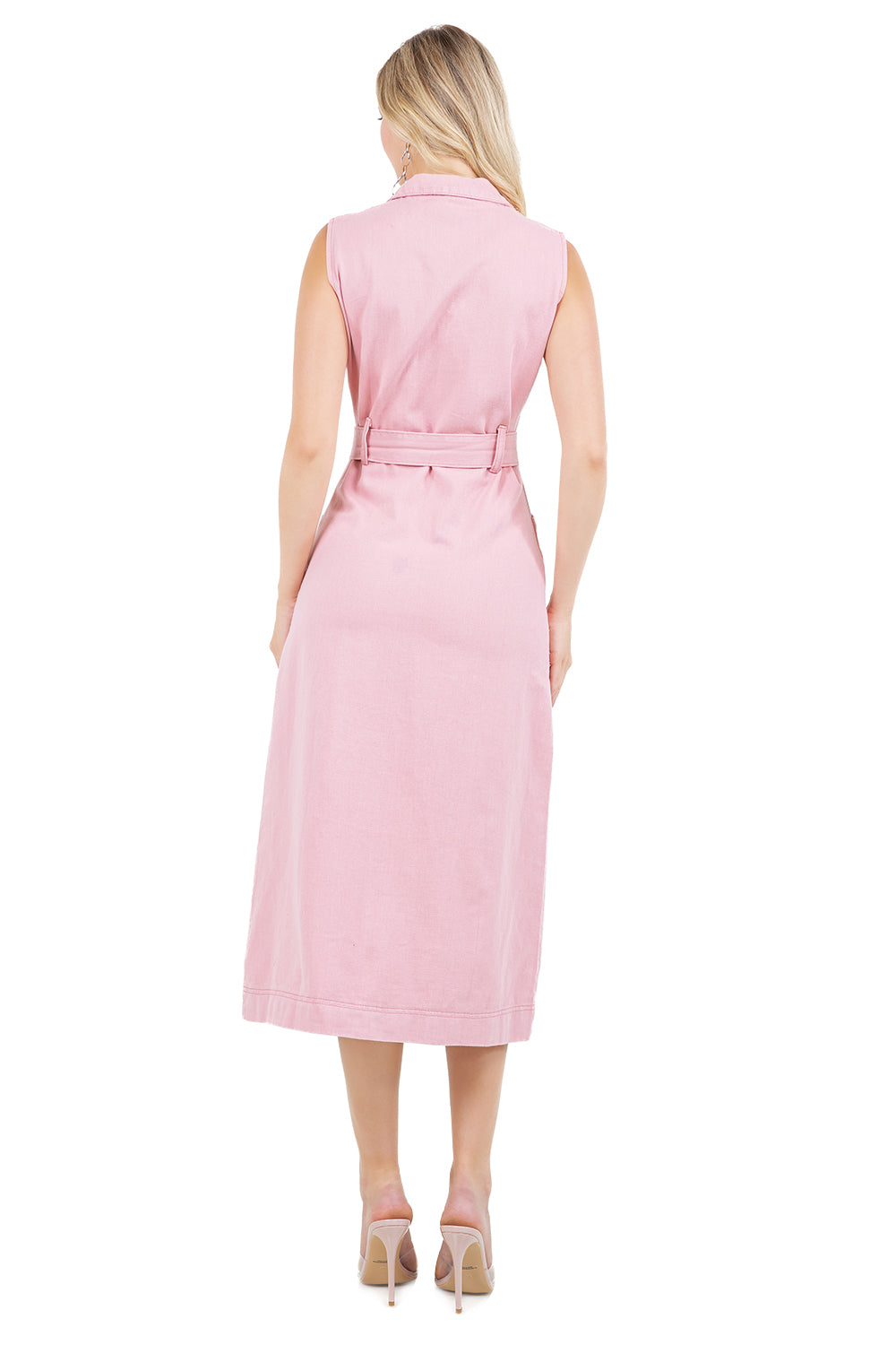 WOMEN FASHION DENIM MIDI DRESS