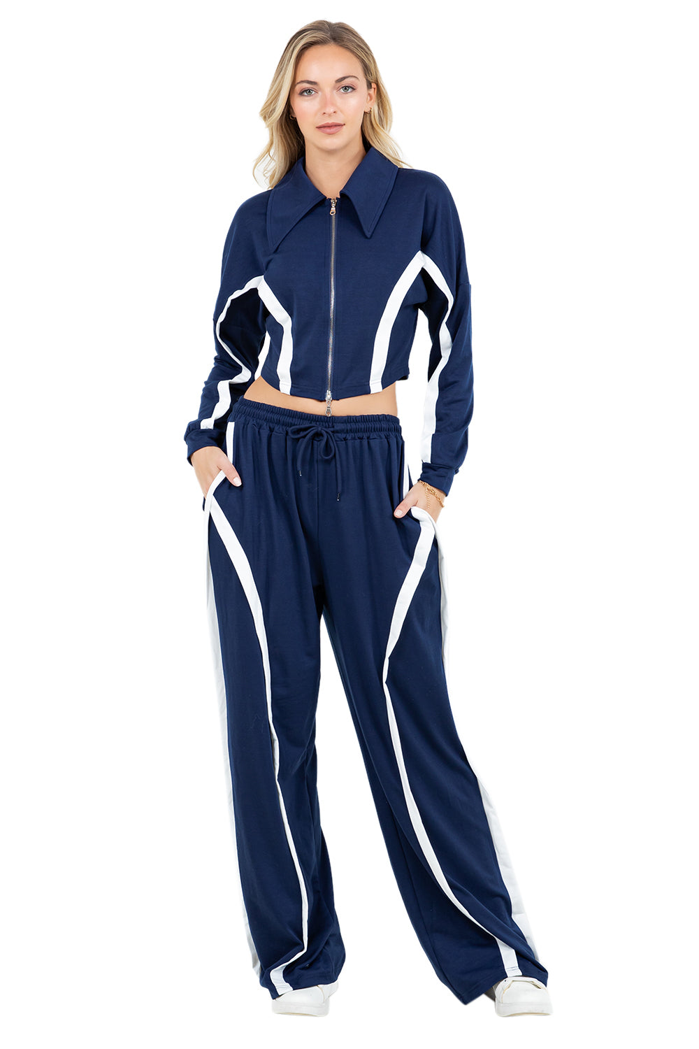 WOMEN FASHION CASUAL TWO PIECE PANT SET