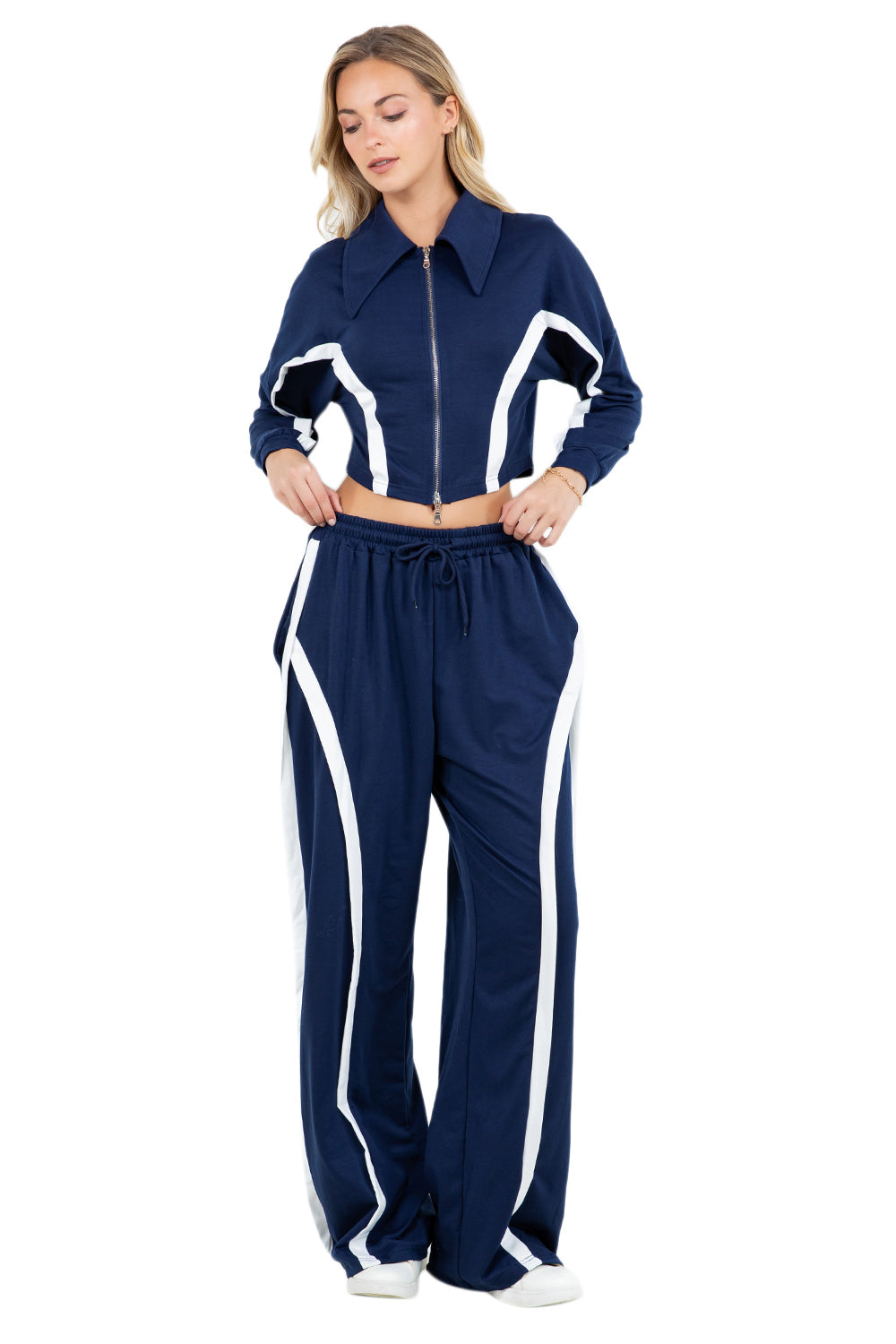 WOMEN FASHION CASUAL TWO PIECE PANT SET