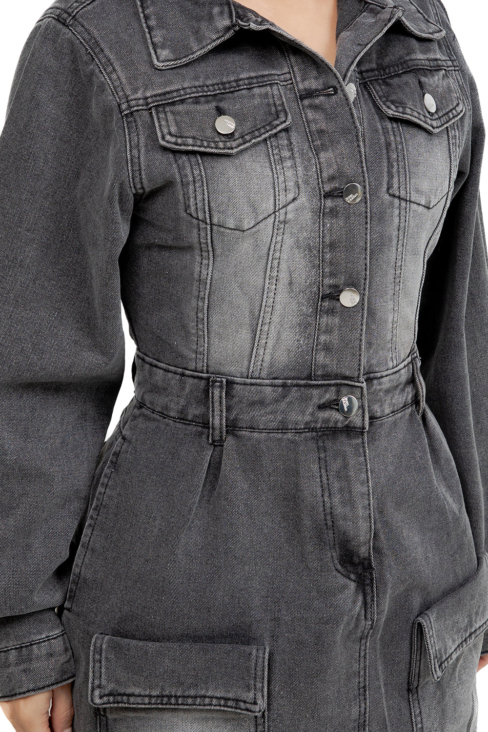 WOMEN FASHION DENIM MINI DRESS