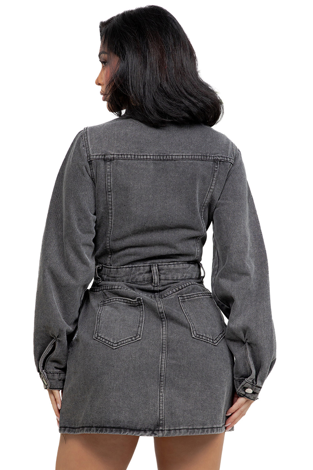 WOMEN FASHION DENIM MINI DRESS