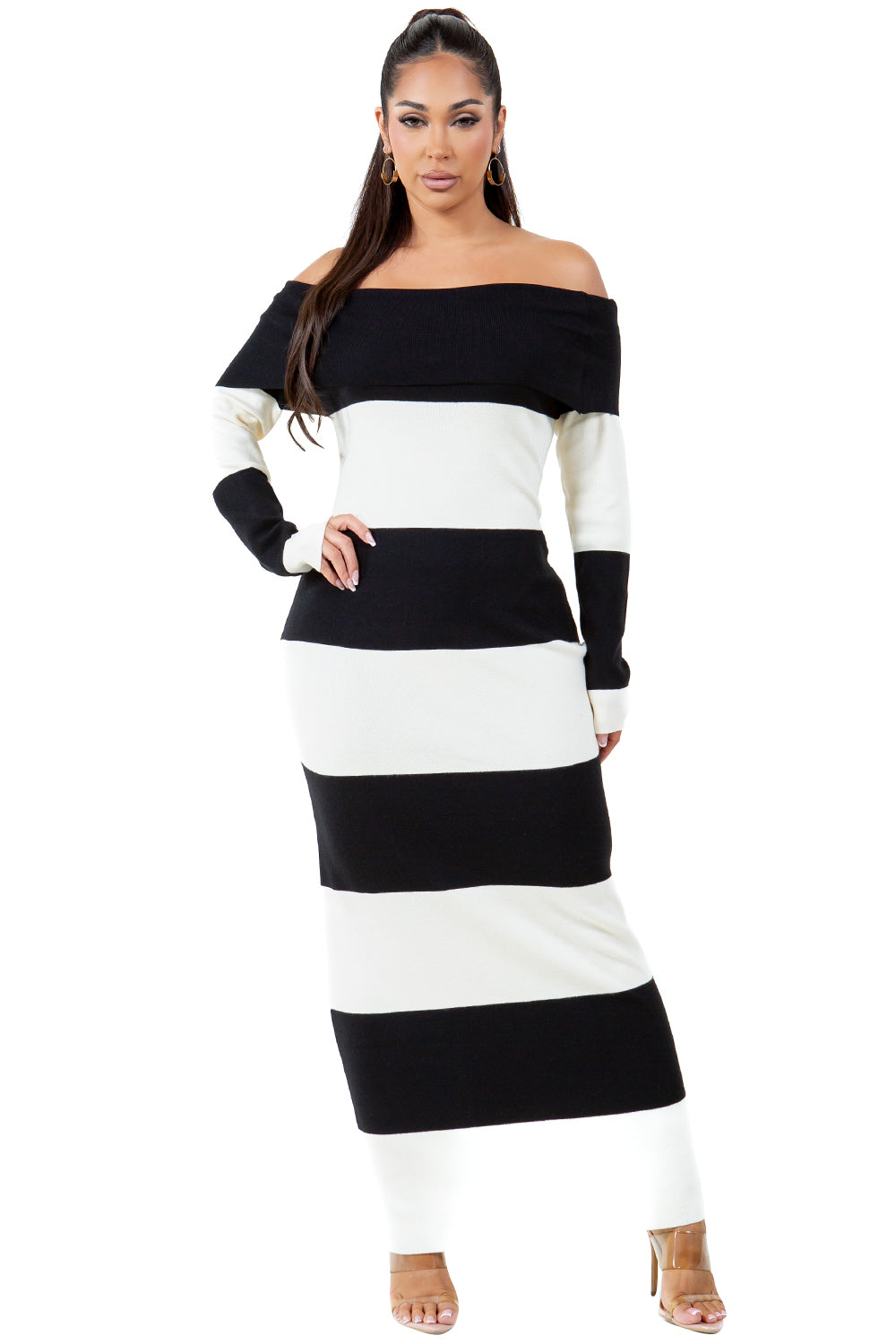 WOMEN FASHION LONG MAXI KNIT DRESS