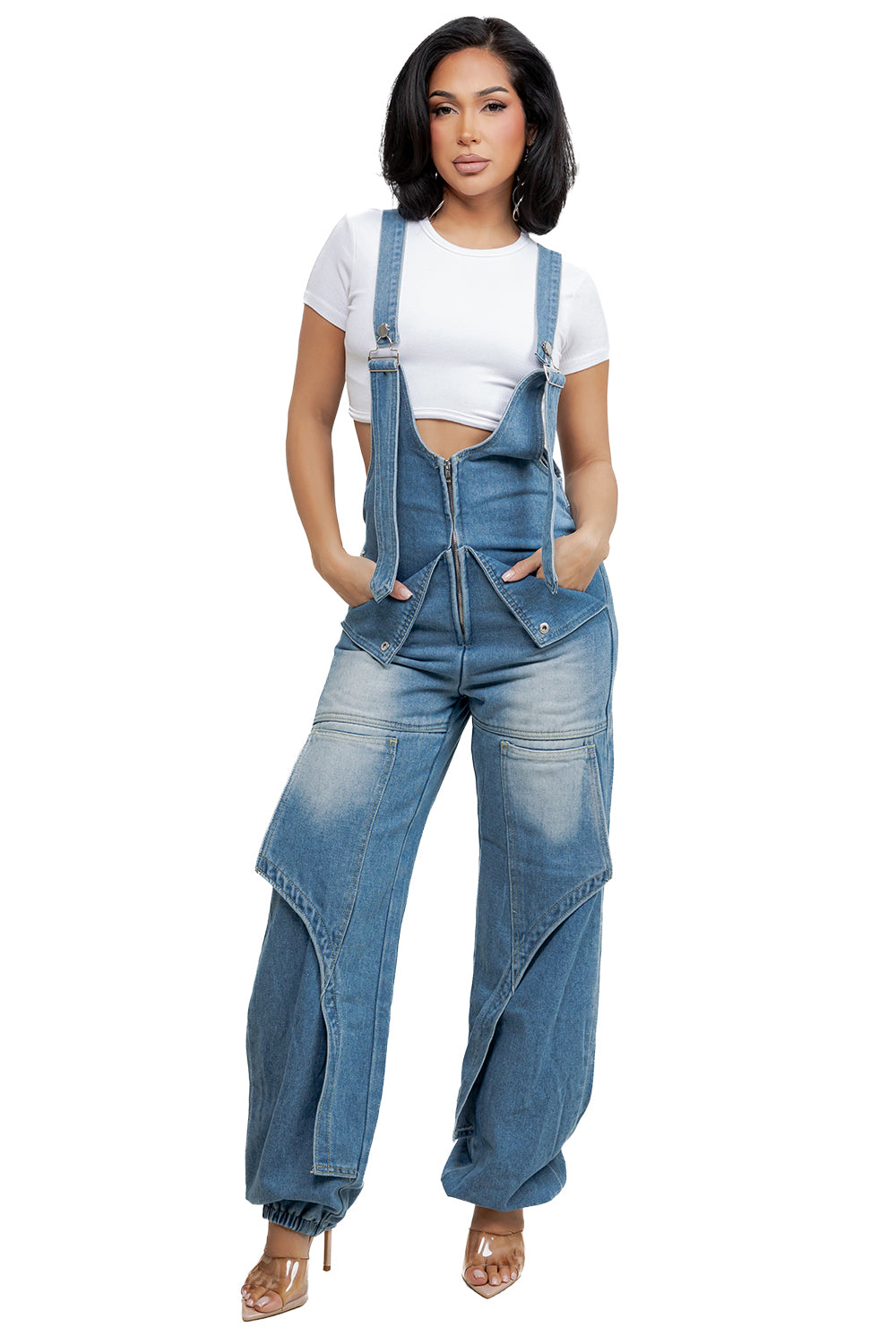 WOMEN FASHION DENIM OVERALLS PANTS