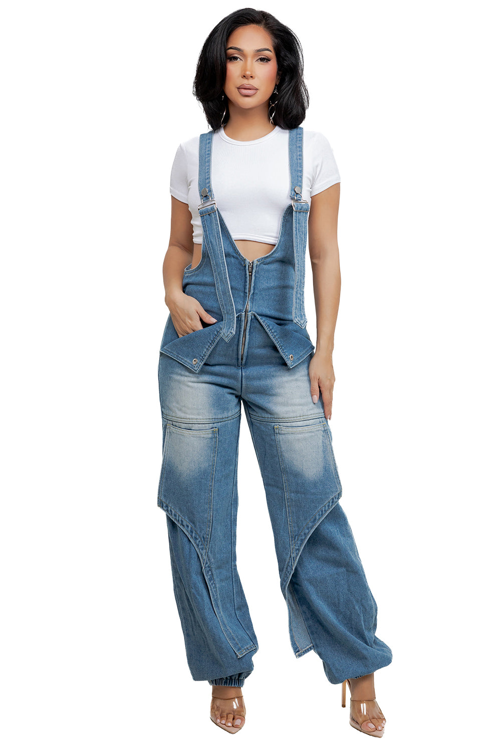WOMEN FASHION DENIM OVERALLS PANTS