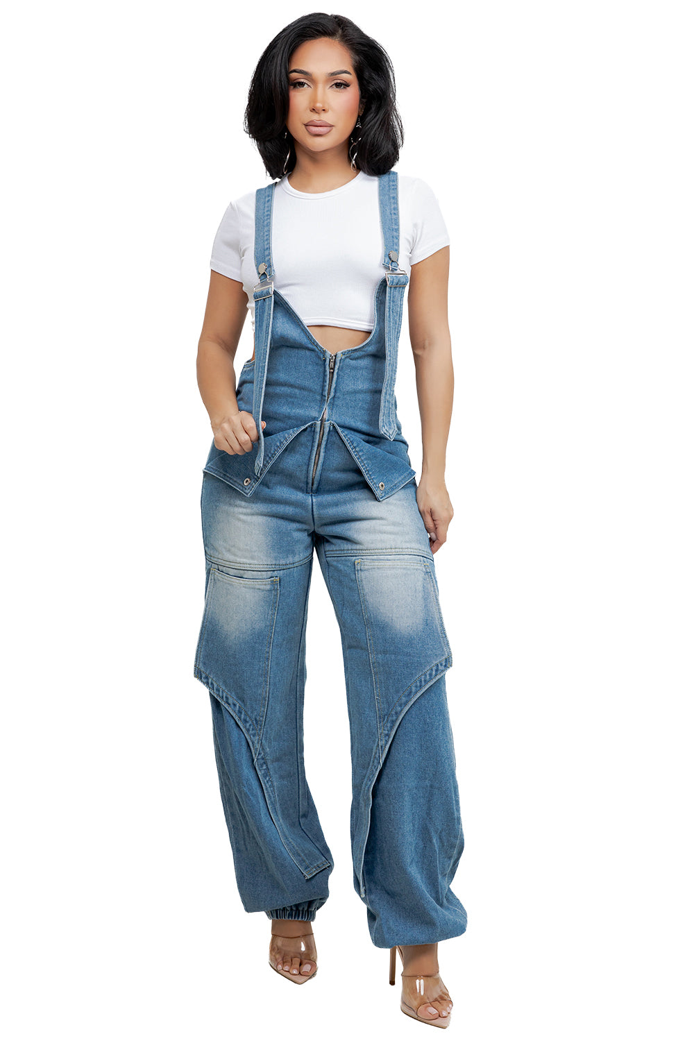 WOMEN FASHION DENIM OVERALLS PANTS