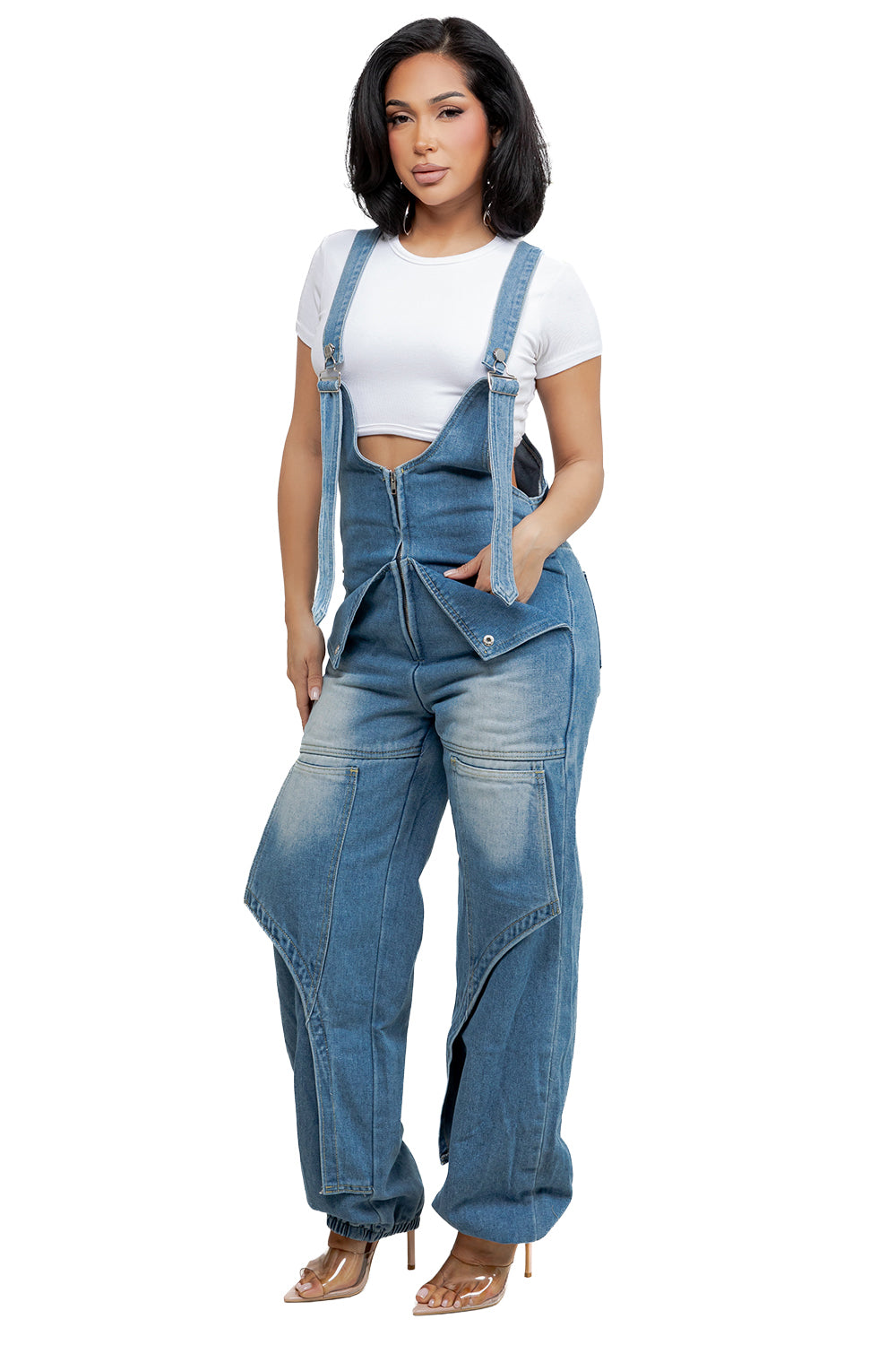 WOMEN FASHION DENIM OVERALLS PANTS