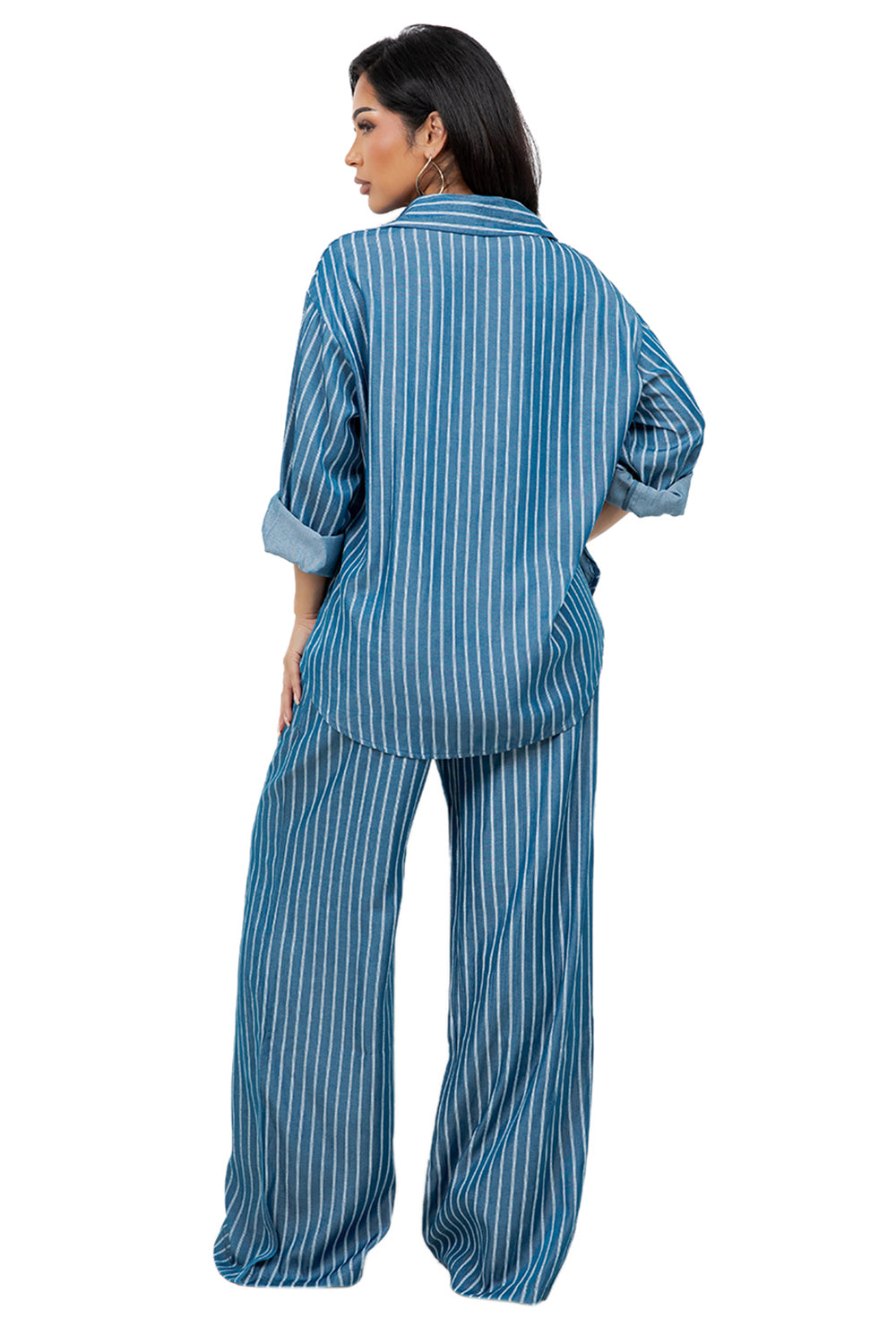 WOMEN FASHION TWO PIECE TOP SHIRT AND PANTS SET
