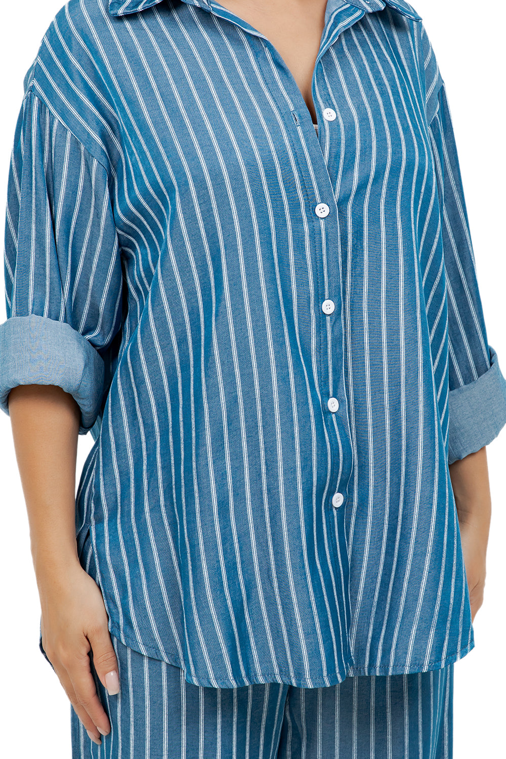WOMEN FASHION TWO PIECE TOP SHIRT AND PANTS SET