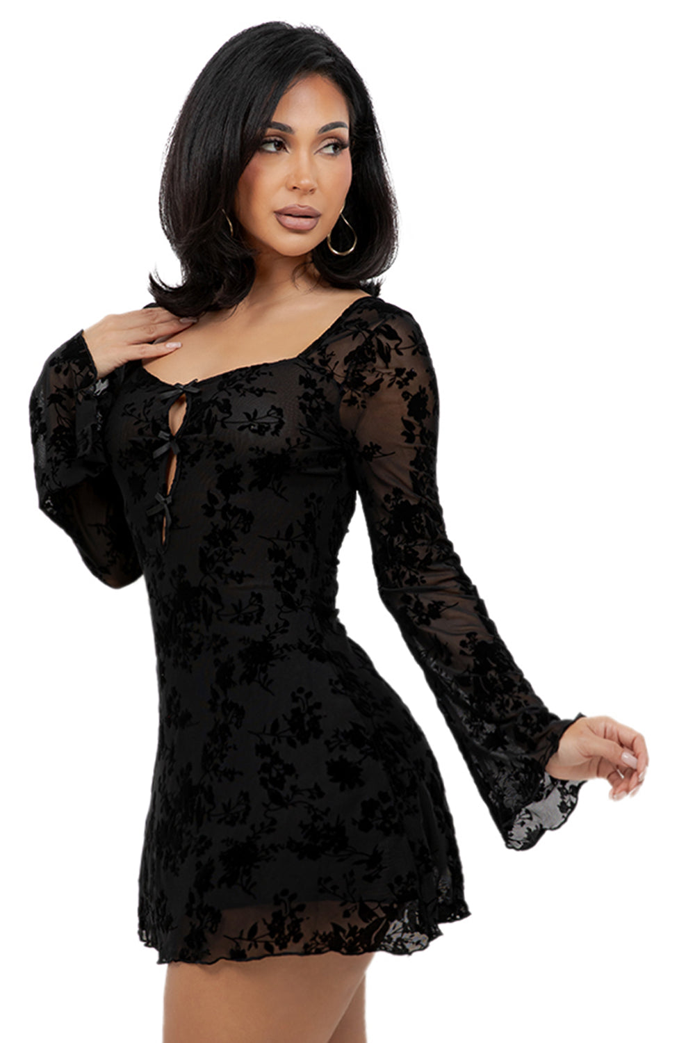 WOMEN FASHION VELVET MINI DRESSES